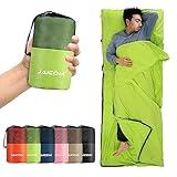JAICOM Sleeping Bag Liner, Travel Sheets & Adult Sleep Sack, Ultralight and Portable Summer Sleeping Bag - Ideal for Backpacking, Hotels and Hostels, Business Trips, Camping