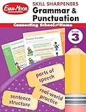 Evan-Moor Skill Sharpeners Grammar and Punctuation Workbook, Grade 3, Nouns, Verbs, Sentence Structure, Subject, Predicate, Language Handbook, Real-World Practice, Fun Activities, Homeschool, Practice