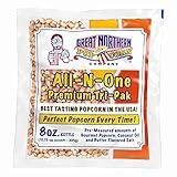 8oz Popcorn Machine Popcorn Packets - All-in-One Movie Theater Style Popcorn Kernels, Salt, and Oil Packs by Great Northern Popcorn (24 Case)