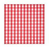 Gift Boutique 100 Red & White Gingham Cocktail Napkins Disposable Paper Plaid Beverage Dessert Napkin for Summer Picnic Barbecue Wedding Birthday Baby & Bridal Shower Party Dinner Table Decorations