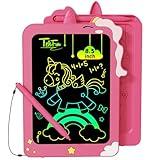 TEKFUN LCD Writing Tablet for Kids, 8.5 Inch Colorful Toddler Doodle Board, Drawing Tablet, Reusable Electronic Pads Educational and Learning Toy Gift for 3-8 Years Old Boy and Girl (Pink)