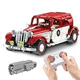 ZenithFlow Vintage Cars Building Kit for Adults, MOC Classic Retro Car Model with Remote Control, Antique Collectible Display Decorations Building Toys Gifts for Men Women (916 PCS)