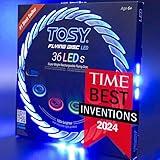 TOSY Flying Disc - 16 Million Color RGB or 36 or 360 LEDs, Extremely Bright, Smart Modes, Auto Light Up, Rechargeable, Birthday Gift, Easter Basket Stuffers for Men/Boys/Teens/Kids, 175g Frisbee