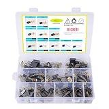 RICHERI 60 Pcs Electric Motor Carbon Brushes 10 Different Sizes for Replacement Repair Power Tool Part