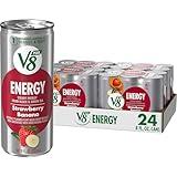 V8 +Energy Strawberry Banana Juice Energy Drink, 8 fl oz Can (24 Pack)