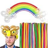 Koogel 400PCS 260Q Twisting Animal Balloons Assorted Color Thickening Latex Twisting Modeling Long Magic Balloons for Animal Shape Weddings, Birthdays Clowns, Xmas Presents