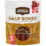 Rachael Ray Nutrish Soup Bones Dog Treats, Beef & Barley Flavor, 6 Bones