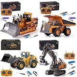 Mudsterz - Mudsterz Trucks, Mudsterz Excavator, 2.4GHz RC Construction Vehicle with Cool Lights and Real Sounds, Realistic Engineering Design, Metal Parts, Little Builders, Big Action (A1+B1+C1+D1)