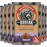 Kodiak Cakes Power Bake Muffin Mix, Double Dark Chocolate, 14 Ounce (Pack of 6)