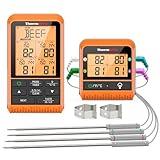 ThermoPro TP829 1000ft Wireless Meat Thermometer Digital for Grilling and Smoking, 4 Meat Probes Grill Thermometer for Outside Grill, BBQ Thermometer for Cooking Beef Turkey Fathers Day Gift