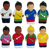 Get Ready Kids Multicultural All-Star Children Figurines, 3", Set of 8