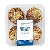 Amazon Grocery, Blueberry Muffins, 14 Oz, 4 Ct, Frozen (Previously Fresh Brand, Packaging May Vary)