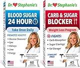 Pharmaganics Dr. Stephanie's Bundle Pack - 24 Hour Support + Carb & Sugar Blocker - Daily Supplement