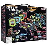 Squad Hero Rechargeable Laser Tag 360° Sensors + LCDs - Set of 4 - Easter Gift Ideas for Kids Teens and Adults Boys & Girls Family Fun - Cool Teenage Lazer Group Activity, Teen Gifts Ages 8+ Year Old