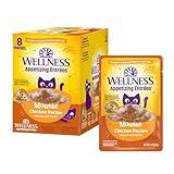 Wellness Appetizing Entrées Mousse Adult Wet Cat Food, Natural, Protein-Rich, Grain Free, 1.4 Ounce Pouch, 8 Pack (Chicken Recipe)