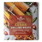Premium 8-Pack Western Cedar Cedar Grilling Wraps 7.25" x 8" - Perfect for Salmon, Seafood & Veggies - Adds a Spicy, Fragrant, Smoky Flavor to Your Favorite Food