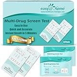 Easy@Home Multi-Drug Screen Test: 10 Pack Urine Drug Tests Kit, Testing BZO/COC/THC/MET/MOR/OXY/BAR/BUP/MTD/TCA, Instant Drugs Test Including Marijuana Test, #EDOAP-7104