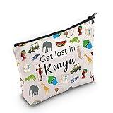Kenya Travel Gift Get Lost in Kenya Makeup Zipper Pouch for Kenya Traveler Gift Welcome to Kenya (kenya bag)