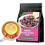 rose tea loose leaf 8.8oz/250g, Dried Rose Buds tea,rosebud edible，Edible Rose Tea Fragrant Dried Flowers for Tea,Jams, cakes, desserts, or other baked goods