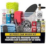 Chemical Guys 16-Piece Arsenal Builder Car Wash Kit with Foam Cannon, Bucket, and 6 x 16 oz Car Care Chemicals - Works with Pressure Washers for Cars, Trucks, SUVs, Motorcycles, and More