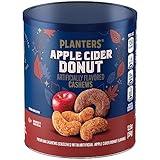 PLANTERS Apple Cider Donut Cashews, Cooking & Baking Nuts & Seeds, Flavored Cashews, Fall Snacks, Cashew, Party Snack, Plant-Based Protein, 12.5 oz Canister