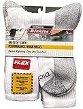 Dickies Genuine Men's 5-pair Crew Style Work Socks - White with Grey (6-12)