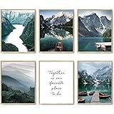 HoozGee Scandinavia Travel Wall Art Prints Mountain Pictures Wall Decor Natural Landscape Photography Poster Canvas Print Wall Art Pictures Living Room Decor Home Decor (8"x10" UNFRAMED)