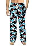 Soophiea Christmas Pajama Pants for Men Cool Novelty Loungewear Multicolor Ugly Shark Graphic PJ Bottoms Party Pants for Holiday