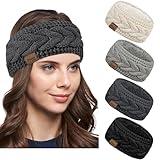 YSense Womens Ear Warmer Headband Cable Knit Winter Headbands Fleece Lined Ear Warmers Stocking Stuffers Gifts for Women