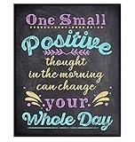 Positive Quotes Wall Decor Poster - Inspirational Uplifting Encouragement Gift for Women, Daughter, Best Friend, Teens, Girls - Motivational Self Improvement Art for Bathroom, Bedroom, Home Office