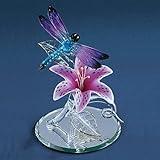 Glass Baron Dragonfly on Lily Figurine