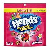 NERDS Gummy Clusters, Candy, Rainbow, Crunchy and Gummy, 18.5 oz