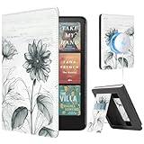 CoBak Stand Case for 7" Kindle Paperwhite 12th Gen 2024 and Kindle Colorsoft with Hand Strap - Compatible with iPhone MagSafe, for Samsung/Belkin/Anker Wireless Charging Pads, Durable, Auto Sleep Wake