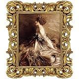 FJXMFRAME Ornate 8x10 Picture Frame Gold Victorian Picture Frames Baroque Vintage for Wall Hanging Tabletop, Antique Frames 8x10 or Matted to 5x7(8x10, Gold)