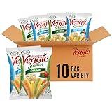 Sensible Portions Veggie Straws Multi-Pack, Sea Salt and Zesty Ranch Flavor, Gluten-Free Chips, Individual Snacks, 0.75 Ounce Bag, 10-Pack