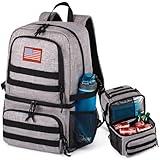 Tactical Double Deck Cooler Backpack for Men,Large Lunch Backpack with 2 Compartment,Soft Cooler Bag Water-Resistant Leak Proof Cooler Bag Beach Picnic