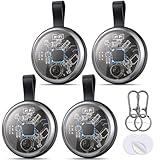 2025 New Air Tracker Tag-4 Pack Compatible with Apple Find My (iOS Only), Bluetooth Tracker Smart Tag Waterproof Key Finder Item Locator Worldwide Tracking for Keys, Wallet, Luggage, Pets