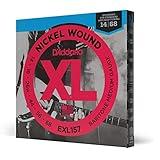 D'Addario Guitar Strings - XL Nickel Electric Guitar Strings - EXL157 - Perfect Intonation, Consistent Feel, Reliable Durability - For 6 String Guitars - 14-68 Medium Baritone