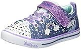 Skechers Girls Twinkle Toes Sparkle Lite-Unicorn Craze Sneaker, Denim/Lavender, 3.5 Little Kid