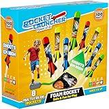 Toys Rocket Launcher for Kids - Launch up to 100 Ft, 8 Multi-Color Foam Rockets & Adjustable Launch Stand, Kids Outdoor Toys, Birthday Toys for Kids Boys Girls Age 3+ Years Old