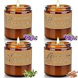 Aromatherapy Candles for Home Scented, Candle Gift Set for Stress Relief | Meditation | Yoga | SPA | Relaxing, Amber Jar Candles for Women, Birthday, Valentine, Christmas Day, 7.1 oz - Pack of 4