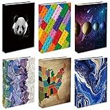 6 Pack Stretchable Book Covers, Jumbo Book Sleeves for Hardcover Books Textbooks up to 9 x 11 Inches, Reusable, Washable and Protective Textbook Covers for School Kids Boys Girls