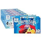 Capri Sun Fruit Punch Ready-to-Drink Juice (40 Pouches, 4 Boxes of 10)