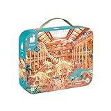 Janod 100 Piece Children’s Jigsaw Puzzle - Natural History Museum - Giftable Carrying Case with Fabric Handle - Learning and Exploration - Ages 6-10 Years - J02537