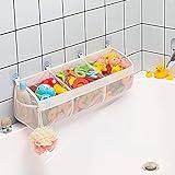 Austion Original 3 Compartment Horizontal Large Openings Bath Toy Organizer for Tub, Capacity Upgrade Bath Toy Storage and Holder, Bathtub Toy Holder for Easy Access and Sorting of Toys.