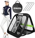 BAYINBULAK 2 in 1 Golf Chipping Practice Net Backyard Driving 2.5'×2.5' Golf Accessories for Men Women Souvenirs, 1 Pack