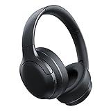 Baseus Bass BH1 Lite Bluetooth Headphones Over Ear, SuperBass, 80H Playtime,AI ENC Clear Calls, Comfortable Fit, Smart App Control, Bluetooth 6.0, Foldable Lightwight Headset for Travel -Inky Black