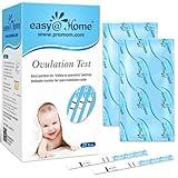 Easy@Home Ovulation Test Strips, 25 Pack Fertility Tests, Ovulation Predictor Kit, Powered by Premom Ovulation Predictor iOS and Android App, 25 LH Strips