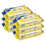 Lysol Disinfectant Handi-Pack Wipes, Multi-Surface Antibacterial Cleaning Wipes, for Disinfecting and Cleaning, Lemon and Lime Blossom, 480 Count (Pack of 6)