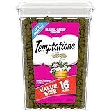 Temptations Classic Crunchy and Soft Cat Treats Blissful Catnip Flavor, 16 oz. Tub